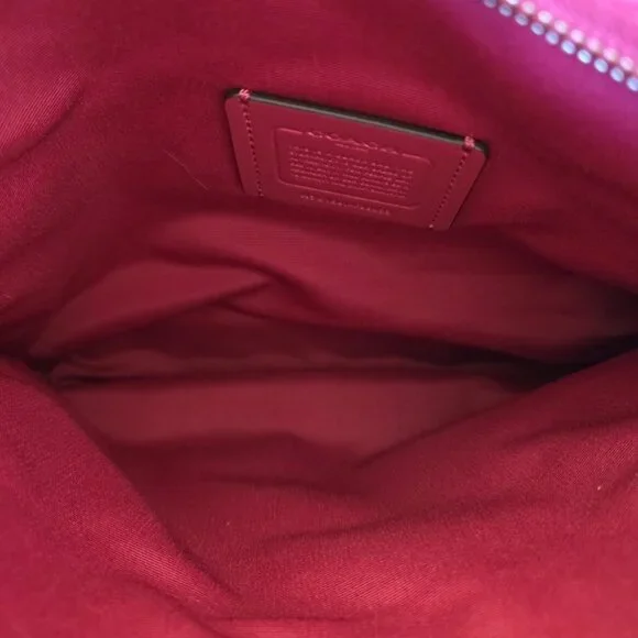 Coach Fuchsia Pink Pebbled Leather Crossbody Bag – Gold Hardware - Picture 7 of 16